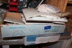 lot 421 image: Misc. tiles and tile cutter