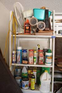 lot 457 image: Gardening items, fan, and more