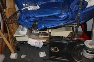 lot 219 image: Tarps  and refrigerator drawers