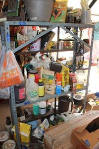lot 509 image: Metal shelving unit only