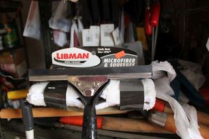 lot 527 image: Microfiber and squeegee, gardening tools, head lamps and more