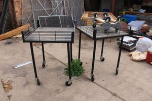 lot 566 image: Rolling metal tables and furniture dollies