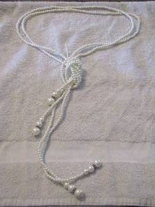 lot 53 image: white beaded necklace large