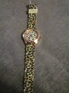 lot 69 image: Geneva cheetah print watch