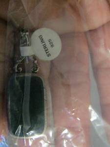 lot 85 image: 925 sterling necklace pendant, stone necklace pendant, key chain