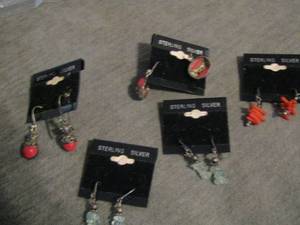 lot 8 image: Sterling Silver earrings qty 5 pairs