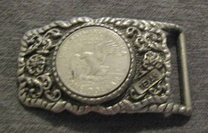 lot 153 image: United States of America one dollar coin belt buckle