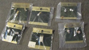 lot 93 image: Cubic Zirconia earrings and necklace pendants