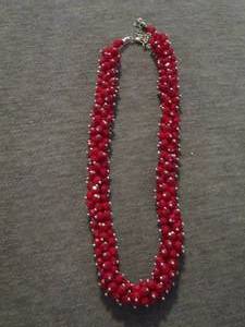 lot 35 image: red beaded necklace