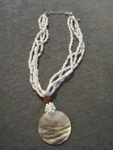 lot 168 image: white beaded necklace