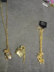 lot 125 image: gold necklaces