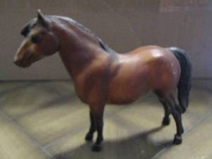 lot 76 image: vintage Breyer dartmoor pony brown & black standing horse