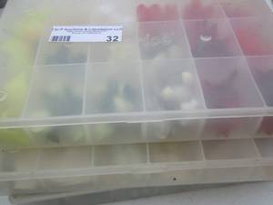 lot 32 image: buttons, flower crafts, and more