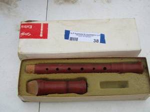 lot 38 image: wooden recorder vintage