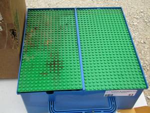 lot 43 image: Lego box full of legos and small box of legos
