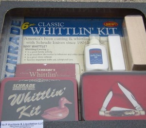 lot 2 image: SCHRADE 6 pc Classic  Whittlin Kit  inclues 3 Blade SCHRADE KNIFE  NIP