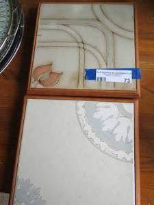 lot 73 image: ART DECOR  - FRAMED TILE PIECES