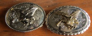lot 95 image: Eagle belt buckles qty 2