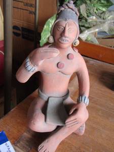 lot 129 image: Indian ceramic man figurine
