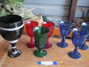lot 164 image: colorful drinking glasses