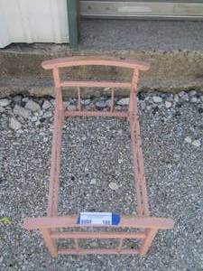 lot 188 image: small pink baby doll crib