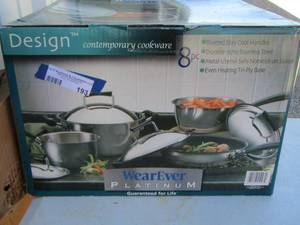 lot 193 image: Wearever platinum 8 pcs pot and pan set