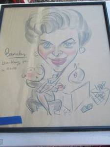 lot 201 image: Working for a Raise framed drawing  21 x 16
