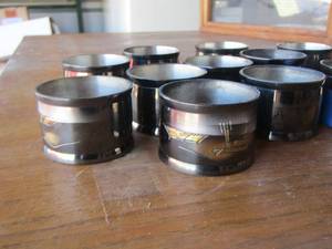 lot 217 image: qty 12 silver napkin ring holders