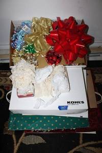 lot 145 image: Gift wrap boxes and bows