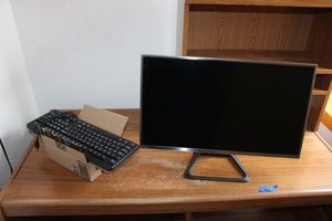 lot 57 image: SCEPTRE monitor, keyboard and mouse. Desk also available