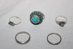 lot 178 image: Jewelry Sterling silver rings