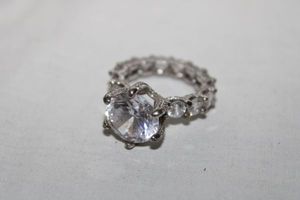 lot 179 image: Jewelry Sterling silver bling ring. Marked S925