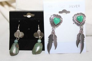 lot 195 image: Jewelry Sterling silver earrings