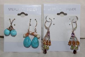 lot 196 image: Jewelry Sterling silver earrings