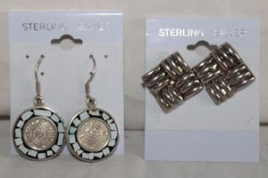 lot 198 image: Jewelry Sterling silver earrings