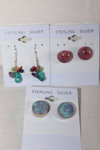 lot 200 image: Jewelry Sterling silver earrings