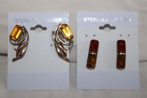 lot 202 image: Jewelry Sterling silver earrings