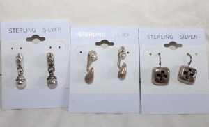lot 206 image: Jewelry Sterling silver earrings