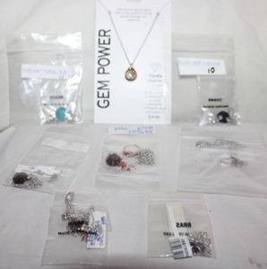 lot 228 image: Jewelry Gemstone round pendant necklaces