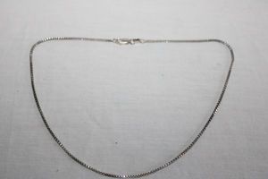 lot 235 image: Jewelry Sterling silver box chain necklace