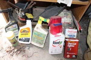 lot 337 image: Outdoor bug and weed killers, Charcoals and lighter