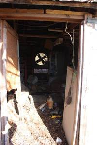 lot 407 image: Contents of Left side of shed, large amount of tools and auto motive parts and more see pics. (2 Stage compressor NOT INCLUDED)