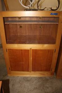 lot 433 image: Entertainment cabinet as shown PICKUP AT GRAND PRAIRIE LOCATION