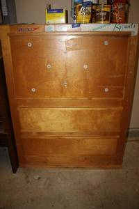 lot 434 image: Cabinet with flip down top shelf PICKUP AT GRAND PRAIRIE LOCATION
