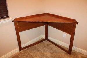 lot 453 image: Solid wood Corner tabledesk PICKUP AT GRAND PRAIRIE LOCATION