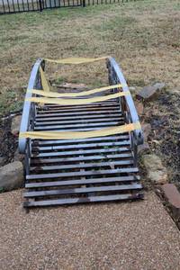 lot 468 image: Outdoor metal decorative bridge as shown