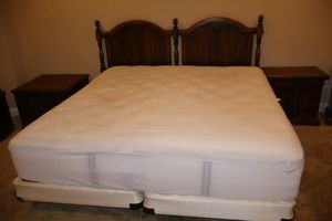 lot 459 image: King size bed frame (mattress also available)