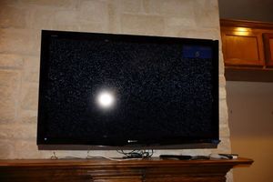 lot 449 image: Sharp TV - mounted to wall so bring tools and helpers to remove PICKUP AT GRAND PRAIRIE LOCATION