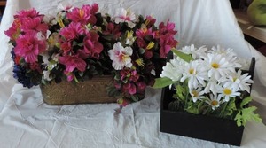 lot 64 image: 2 Artificial flower arrangements