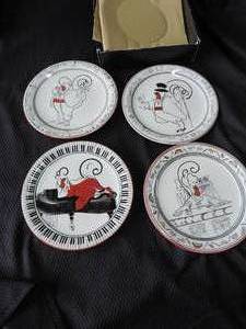 lot 89 image: 4 Cocktail Plates The Coop Noble Excellence From Dillard